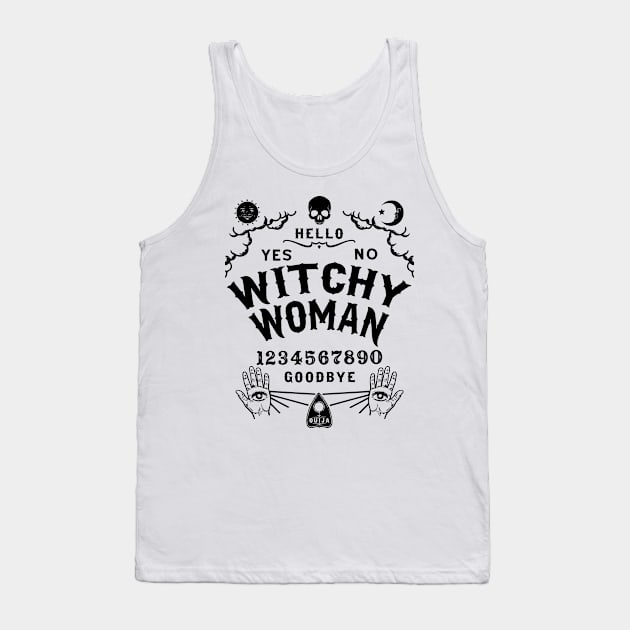 Witchy Woman Wiccan Ouija Board Tank Top by Tshirt Samurai